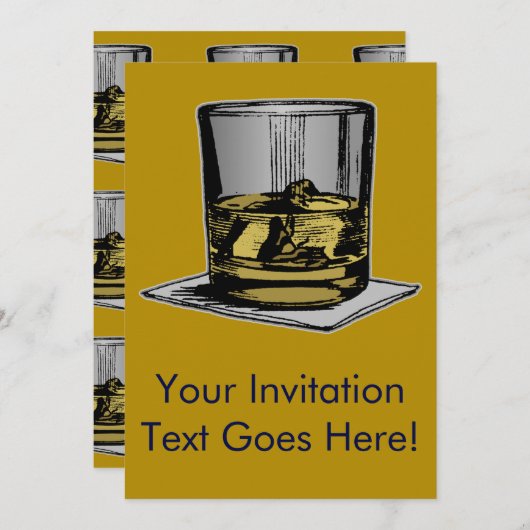 Invitation Conception de cocktails et de serviettes (Devant / Derrière)