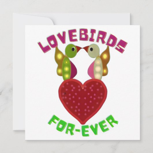 Invitation Conception de cœurs d'amoureux radieux (Devant)