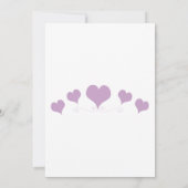 Invitation Conception de cœurs de lilas pour mariage (Dos)