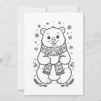 Invitation conception de coloriage de noël pour enfants