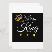 Invitation Conception de couronne de roi d'anniversaire, Anni (Devant / Derrière)