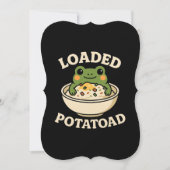 Invitation Conception de crapaud drôle de crapaud patate char (Devant)