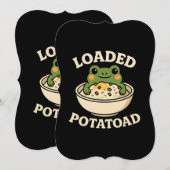 Invitation Conception de crapaud drôle de grenouille de pomme (Devant / Derrière)