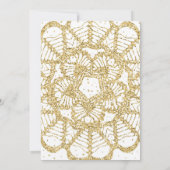 Invitation Conception de crochet à paillettes dorées comme un (Dos)