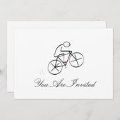 Invitation Conception de cyclistes stylisés (Devant / Derrière)