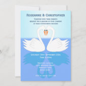 Invitation Conception de cygnes pour mariage (Devant)