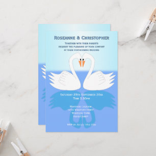 Invitation Conception de cygnes pour mariage