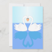 Invitation Conception de cygnes pour mariage (Dos)