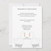 Invitation Conception de cygnes pour mariage (Devant)