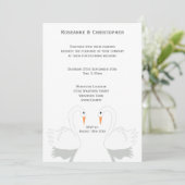Invitation Conception de cygnes pour mariage (Debout devant)