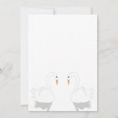 Invitation Conception de cygnes pour mariage (Dos)