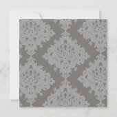 Invitation conception de damas en diamant gris (Dos)