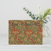 Invitation Conception de damas floral anglais de William Morr (Debout devant)