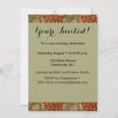 Invitation Conception de damas floral anglais William Morris (Devant)