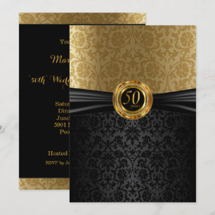 Invitation Conception de damas pour le 50e anniversaire