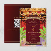 Invitation conception de défilement d'invitation de mariage d (Devant / Derrière)