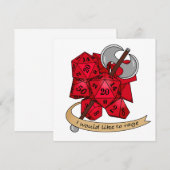 Invitation Conception de dés barbares (Devant / Derrière)