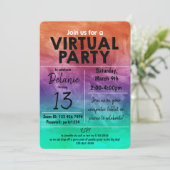 Invitation Conception de design aquarelle pour fête d'anniver (Debout devant)