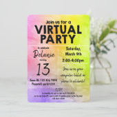 Invitation Conception de design aquarelle pour fête d'anniver (Debout devant)