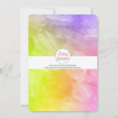 Invitation Conception de design aquarelle pour fête d'anniver (Dos)