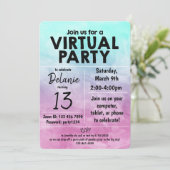 Invitation Conception de design aquarelle pour fête d'anniver (Debout devant)