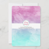 Invitation Conception de design aquarelle pour fête d'anniver (Dos)