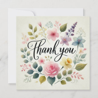 Invitation Conception de design d'impression aquarelle Merci