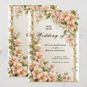 Invitation 🌸 Conception de détails de cérémonie de mariage b (Devant / Derrière)