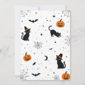 Invitation Conception de dos d'invitation de chat Halloween | (Dos)