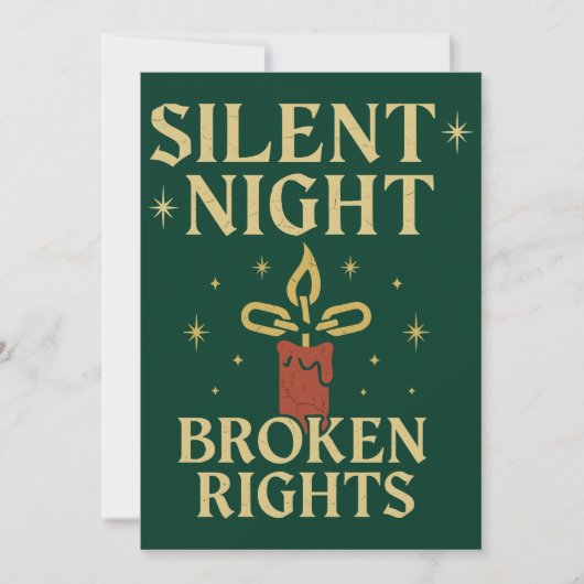 Invitation Conception de Droits Brisés Nuit Silencieuse (Devant)