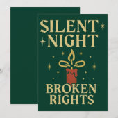 Invitation Conception de Droits Brisés Nuit Silencieuse (Devant / Derrière)