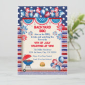 Invitation Conception de fête BBQ pour la fête de l'indépenda (Debout devant)