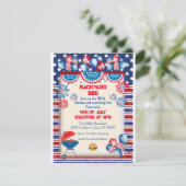 Invitation Conception de fête BBQ pour la fête de l'indépenda (Debout devant)