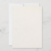 Invitation Conception de fête d'anniversaire beige et or mini (Dos)