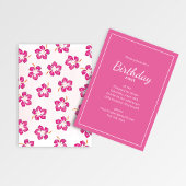Invitation Conception de fête d'anniversaire florale tropical