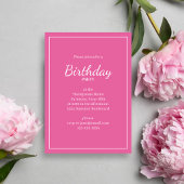 Invitation Conception de fête d'anniversaire florale tropical