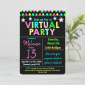 Invitation Conception de fête d'anniversaire virtuelle (Debout devant)