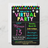 Invitation Conception de fête d'anniversaire virtuelle (Devant)