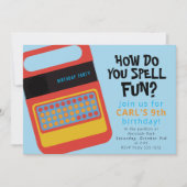 Invitation Conception de fête de jouet électronique parlant e (Devant)