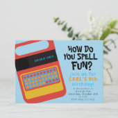 Invitation Conception de fête de jouet électronique parlant e (Debout devant)