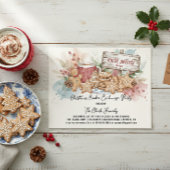 Invitation Conception de fête d'échange de biscuits de Noël r