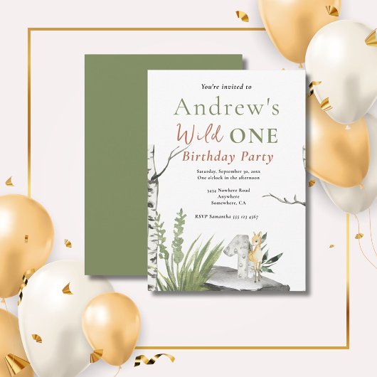 Invitation Conception de fête du premier anniversaire de Safa