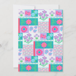 Invitation Conception de fleurs vibrantes en fleurs