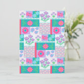 Invitation Conception de fleurs vibrantes en fleurs (Debout devant)
