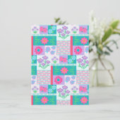 Invitation Conception de fleurs vibrantes en fleurs (Debout devant)