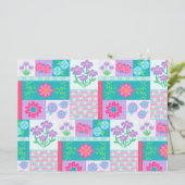 Invitation Conception de fleurs vibrantes en fleurs (Debout devant)