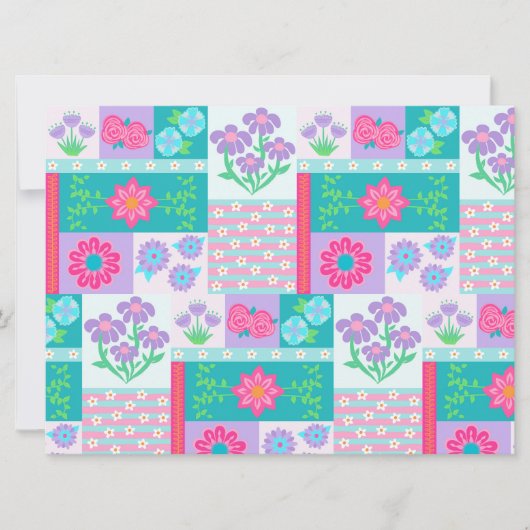 Invitation Conception de fleurs vibrantes en fleurs (Devant)