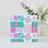 Invitation Conception de fleurs vibrantes en fleurs (Debout devant)