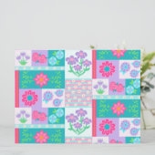 Invitation Conception de fleurs vibrantes en fleurs (Debout devant)
