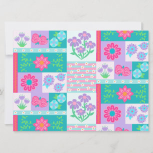 Invitation Conception de fleurs vibrantes en fleurs